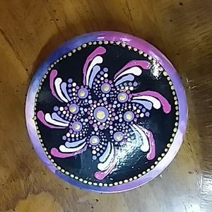 Painted concrete rock